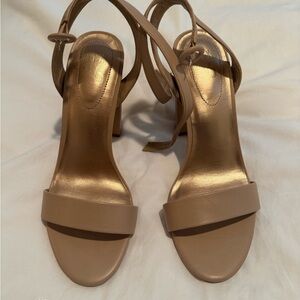 Brand New Mix No. 6 nude/beige heeled sandals size 9.5